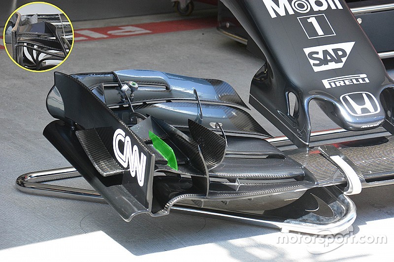 Formel-1-Technik: McLaren modifiziert Frontflügel für bessere Aerodynamik