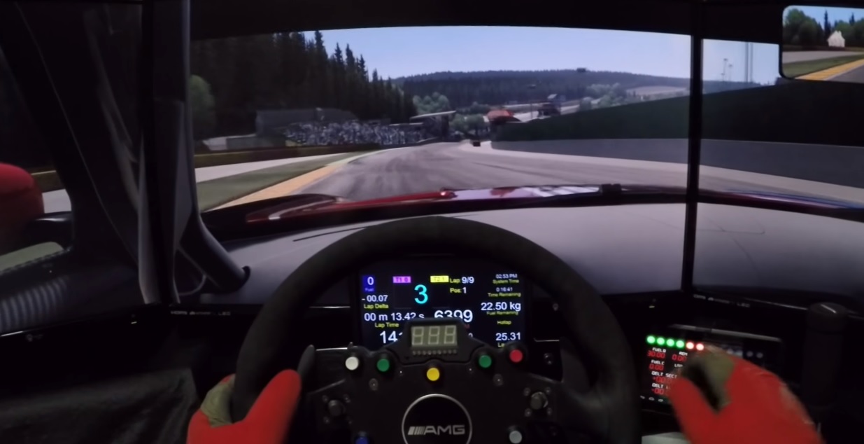 Szimulátoros élmény, de még milyen: AMG GT3 Spa-ban