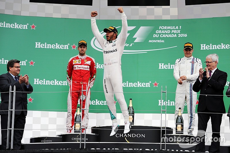 Hamilton wint ook in Canada, Verstappen verslaat Rosberg voor P4