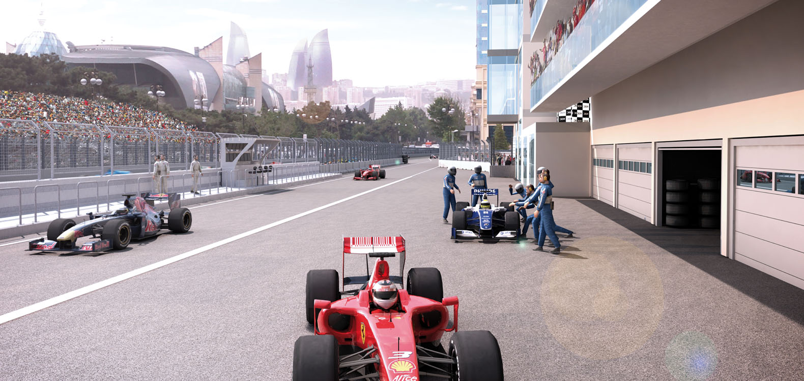 Újabb képek Bakuból: itt mégis hogyan fognak elférni az F1-es autók?