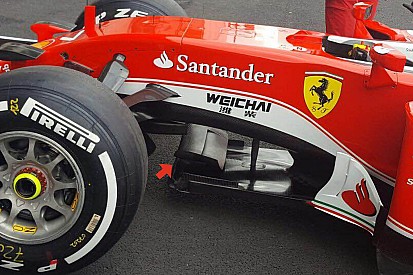 Technique - L'ailette sur le splitter de la Ferrari SF16-H