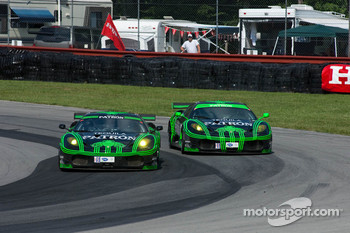 #01 Extreme Speed Motorsports Ferrari F430 GT: Scott Sharp, Johannes van Overbeek, #02 Extreme Speed Motorsports Ferrari F430 GT: Ed Brown, Guy Cosmo
