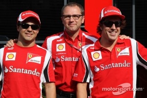 Felipe Massa, Scuderia Ferrari, Stefano Domenicali Ferrari General Director, Fernando Alonso, Scuderia Ferrari