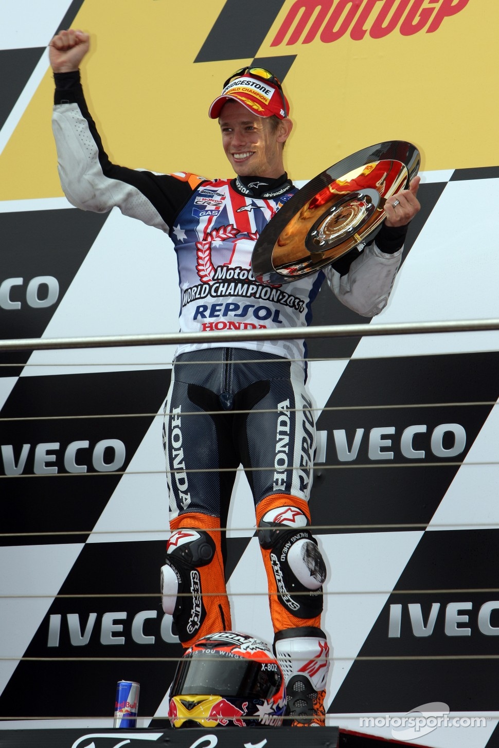 Podium: race winner Casey Stoner