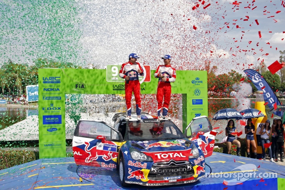 Podium: winners Sébastien Loeb and Daniel Elena, Citroën DS3 WRC, Citroën Total World Rally Team