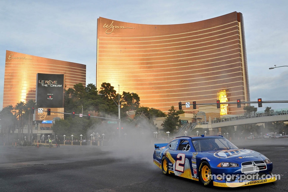 Brad Keselowski during the NASCAR Victory Lap at Las Vegas