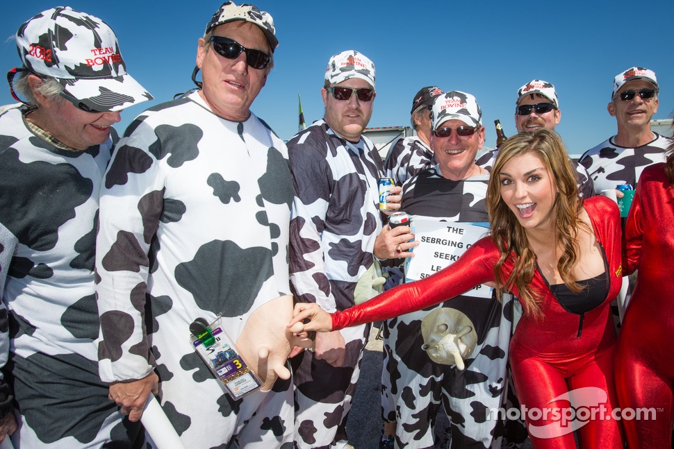 Paige Duke with the famous Team Bovine crew