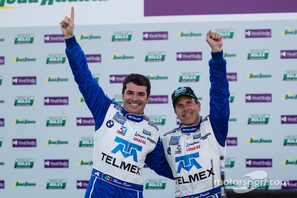 Overall podium: winners Scott Pruett and Memo Rojas