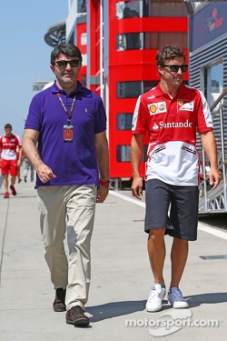 Fernando Alonso, Ferrari with his manager Luis Garcia Abad