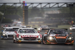 起步: #3 G-Drive Racing 奥迪R8 LMS Ultra: Stéphane Ortelli, Grégory Guilvert ,领先于