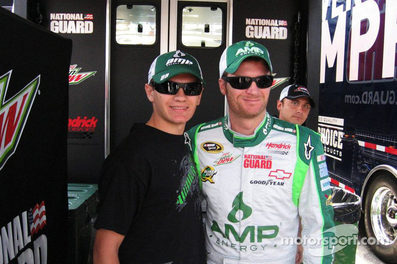 Kyle Taraska with Dale Earnhardt Jr.