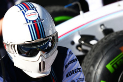 Williams oefent pitstops