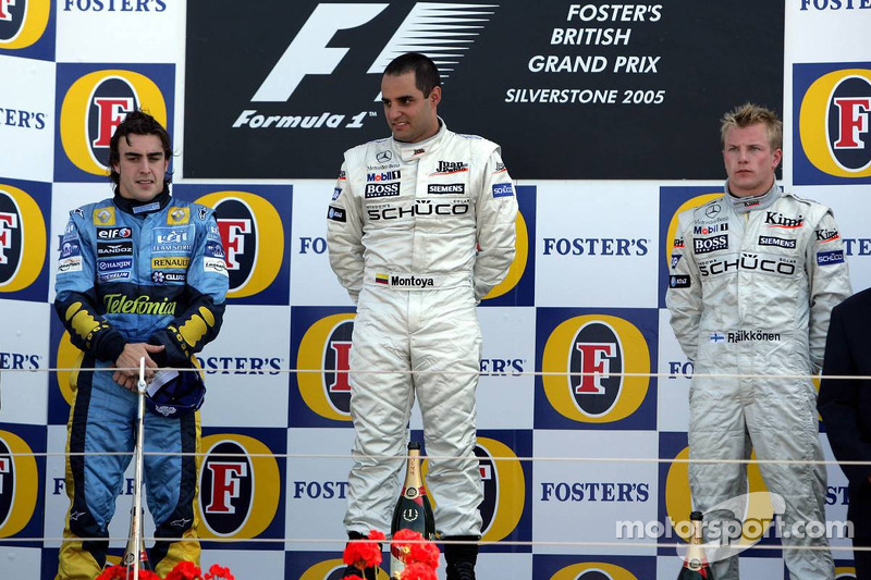 2005. Подіум: 1. Хуан-Пабло Монтойя, McLaren-Mercedes. 2. Фернандо Алонсо, Renault. 3. Кімі Райкконен, McLaren-Mercedes