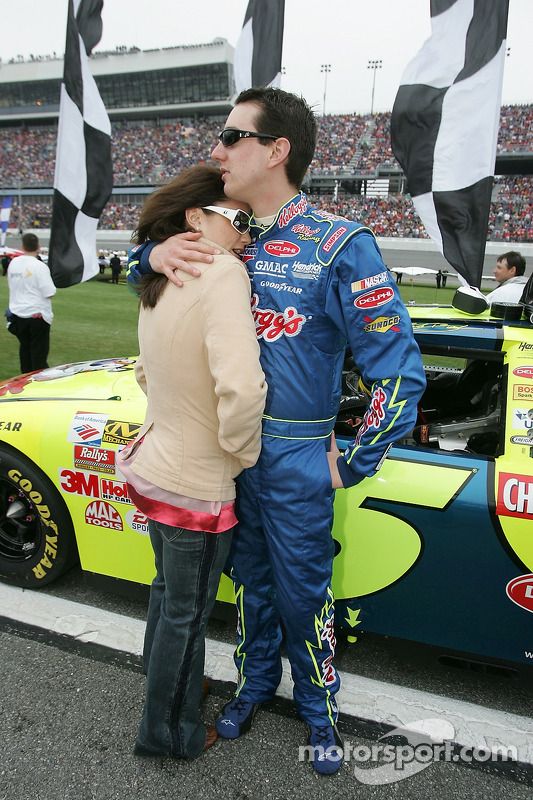 Kyle Busch with girlfriend Erica at Daytona 500