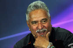 Dr. Vijay Mallya, Sahara Force India F1 eigenaar in de FIA persconferentie