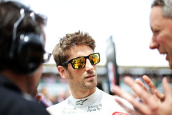 Romain Grosjean, Lotus F1 Team, in der Startaufstellung