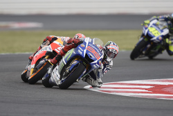 Jorge Lorenzo, Yamaha Factory Racing e Marc Marquez, Repsol Honda Team e Valentino Rossi, Yamaha Fac
