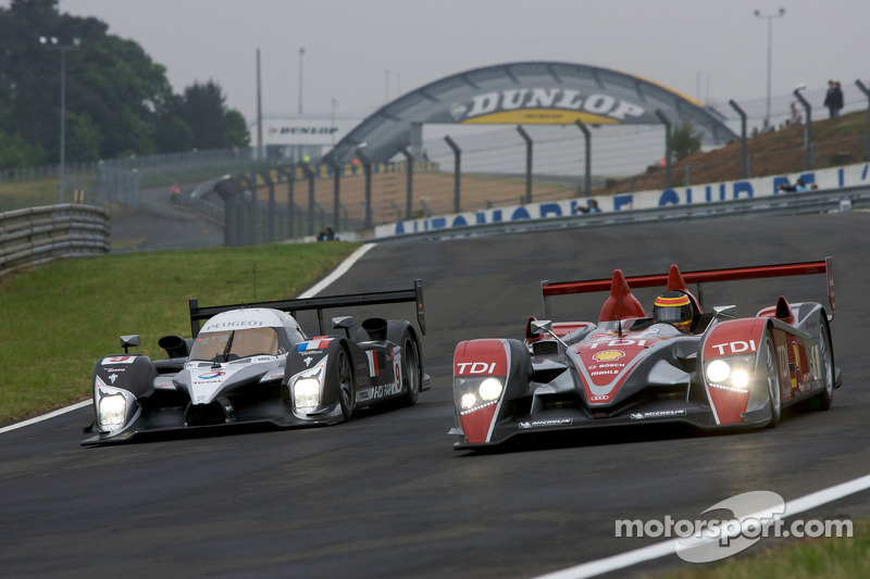#9 Peugeot Sport Total Peugeot 908: Franck Montagny, Ricardo Zonta, Christian Klien, #1 Audi Sport N
