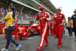 Kimi Räikkönen, Ferrari, in der Startaufstellung