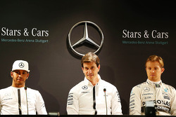 Lewis Hamilton, Nico Rosberg und Toto Wolff, Mercedes-Sportchef