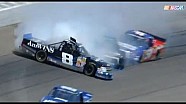 NASCAR Max Gresham wrecks and collects Wallace and Sauter | Michigan International Speedway (2013) NASCAR Max Gresham wrecks and collects Wallace and Sauter | Michigan International Speedway (2013)