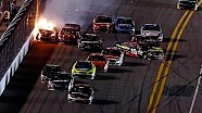 Johnson spins and sets off a multi-car wreck Johnson spins and sets off a multi-car wreck