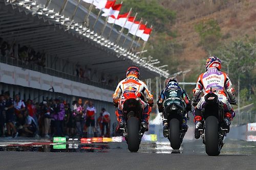 La parrilla de salida de la carrera de MotoGP en Indonesia (Mandalika)