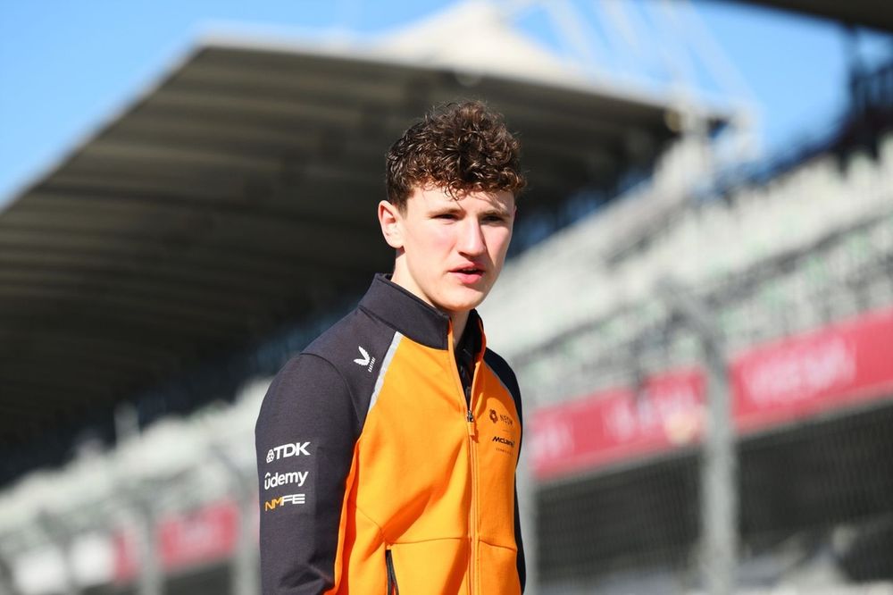Alex Dunne of Ireland, Reserve Driver for NEOM McLaren Formula E Team, walks the track