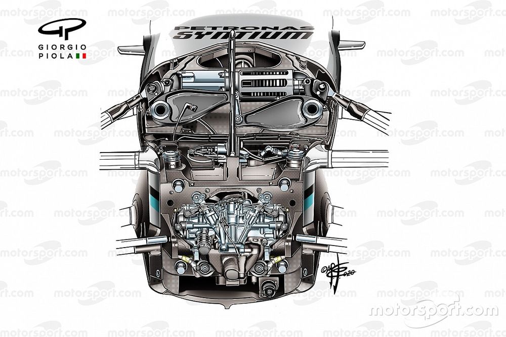 Mercedes AMG F1 W11 direcci&oacute;n asistida DAS