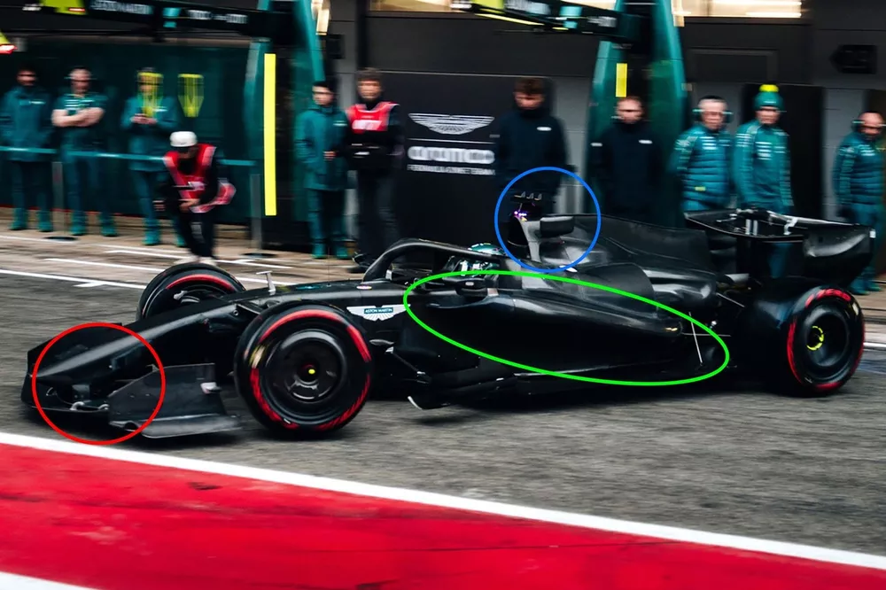 D&eacute;tails de l'Aston Martin AMR26