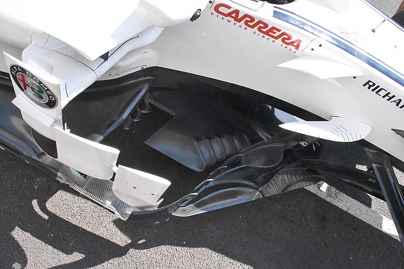 Sauber: importante novità nel fondo della C37 e nella presa dei freni davanti