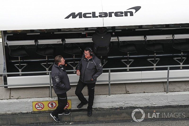 Zak Brown, Executive Director, McLaren Technology Group, Eric Boullier, Racing Director, McLaren