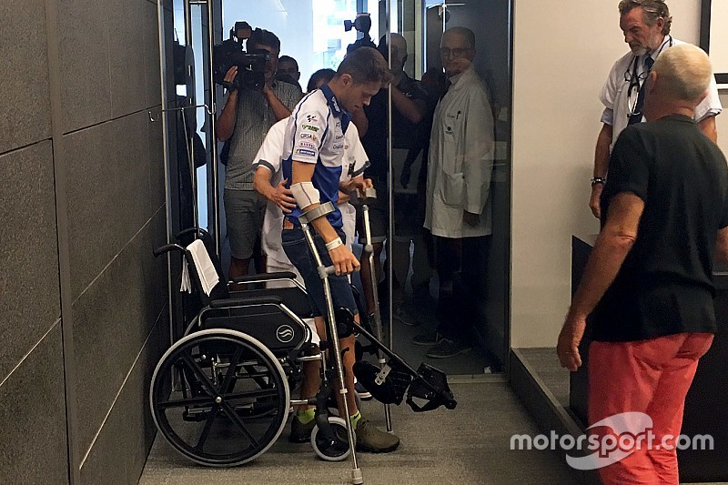 Been van Rabat in 'een S-vorm' na zware crash op Silverstone
