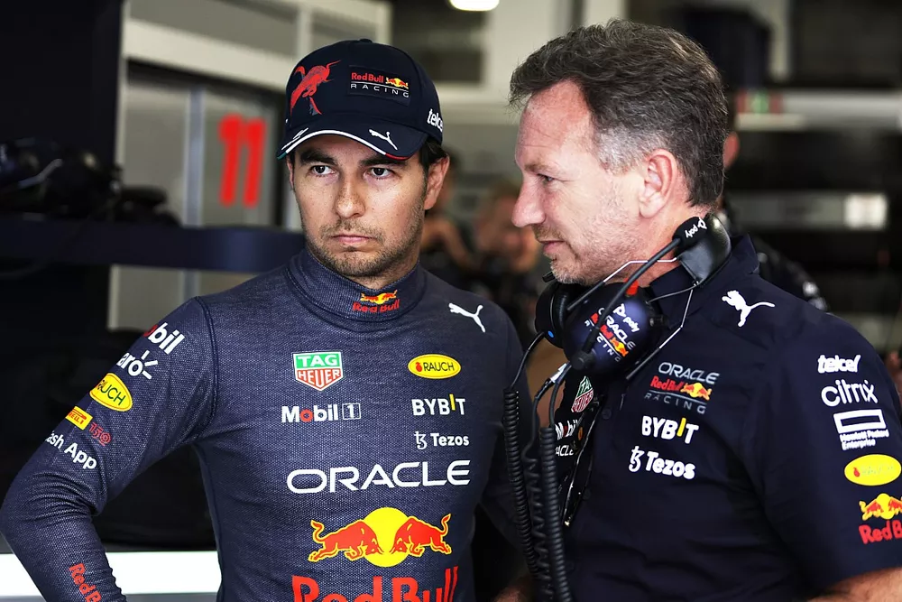 Sergio Perez, Red Bull Racing, Christian Horner, team principal, Red Bull Racing