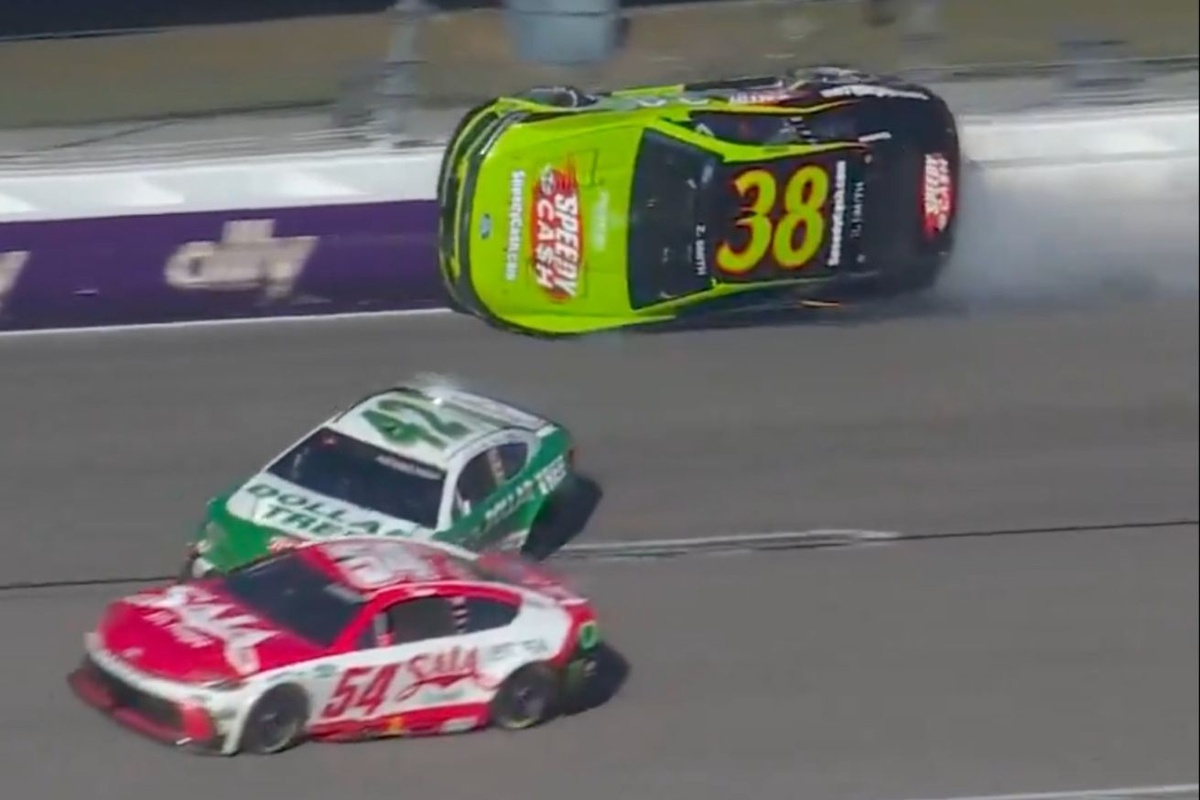 Remarkable sideways crash takes Zane Smith out of Kansas NASCAR Cup race