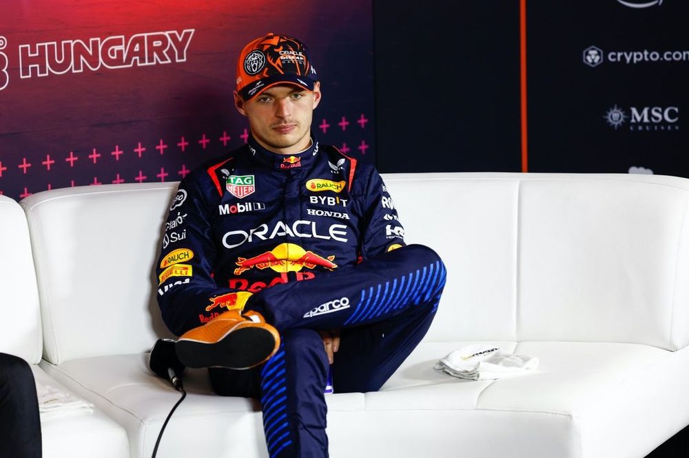 Max Verstappen, Red Bull Racing, en la rueda de prensa de clasificaci&oacute;n