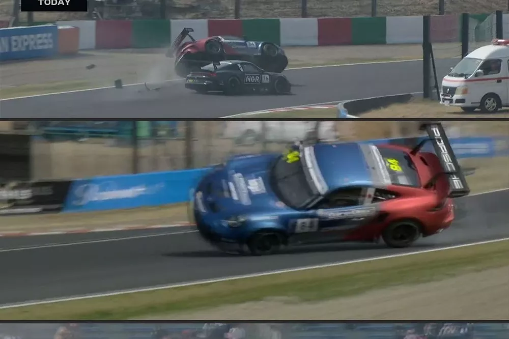Accidente en la Porsche Carrera Cup Japan