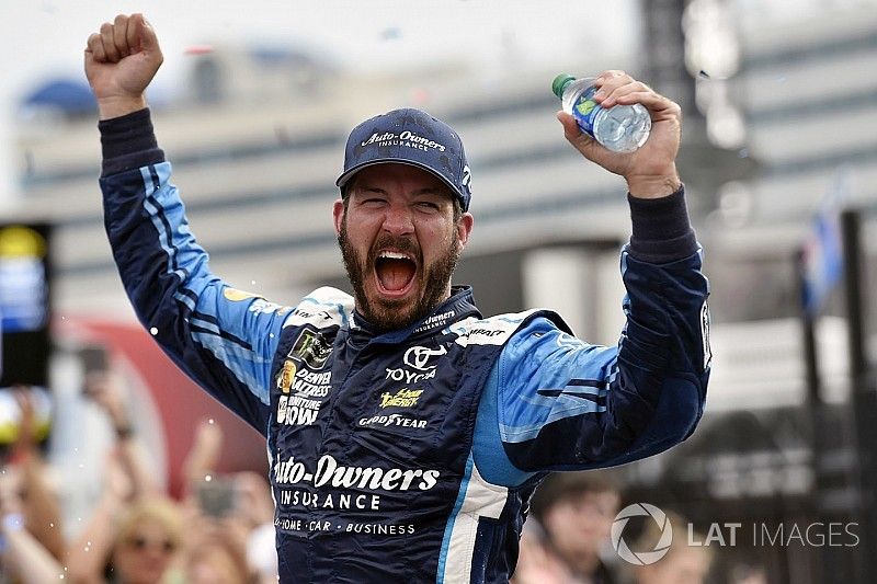 Race winner Martin Truex Jr., Furniture Row Racing Toyota