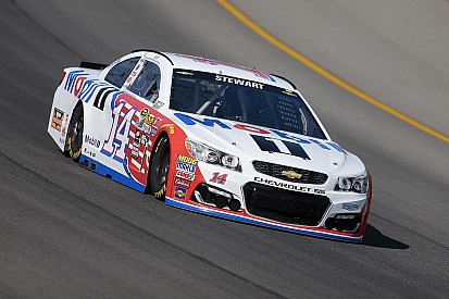 Stewart heads Saturday morning practice at Michigan