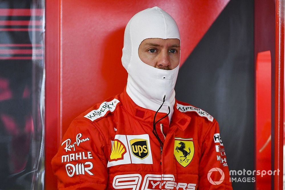 Sebastian Vettel, Ferrari in the garage