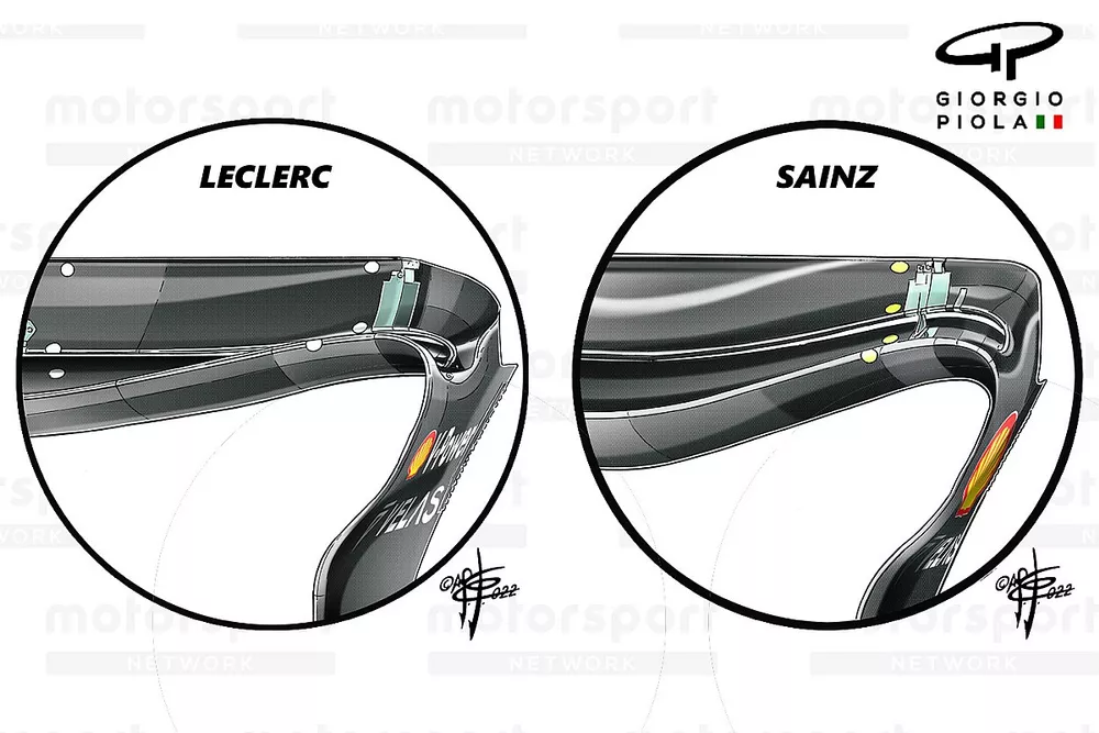 Ferrari rear wing comparison - Canada