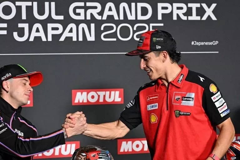 Marc M&aacute;rquez e Marco Bezzecchi, Giappone 2025