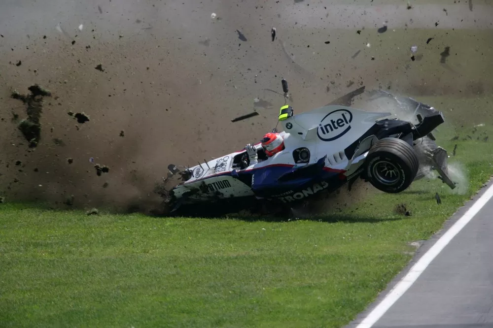 Choque de Robert Kubica, BMW Sauber F1.07