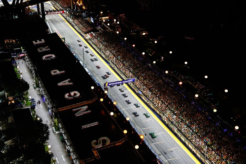 Parrilla de salida del GP de Singapur de F1: filas y posiciones 