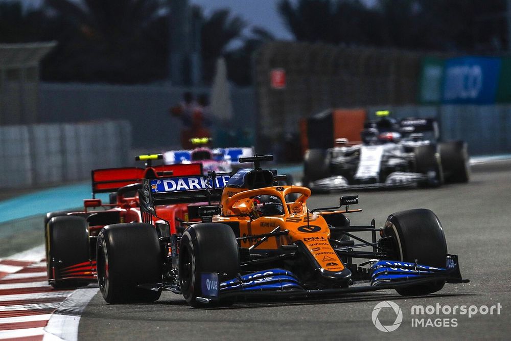 Carlos Sainz Jr., McLaren MCL35, Charles Leclerc, Ferrari SF1000