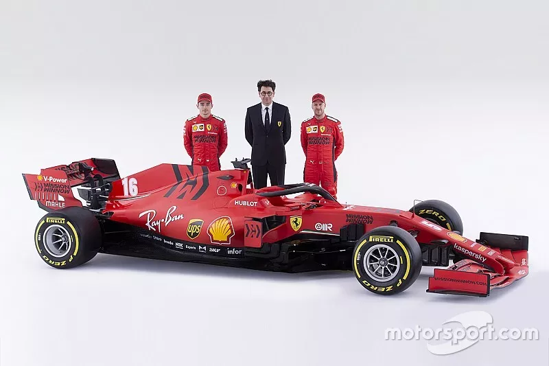 Sebastian Vettel, Ferrari, Charles Leclerc, Ferrari, Mattia Binotto, Teambaas Ferrari, Ferrari SF1000
