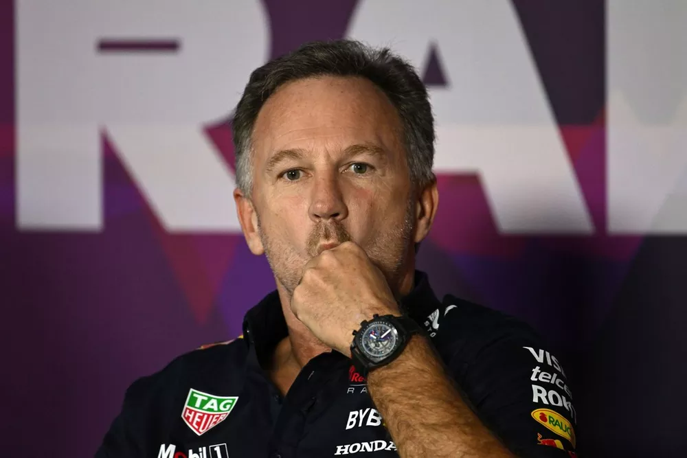Christian Horner, Team Principal, Red Bull Racing at the Press Conference