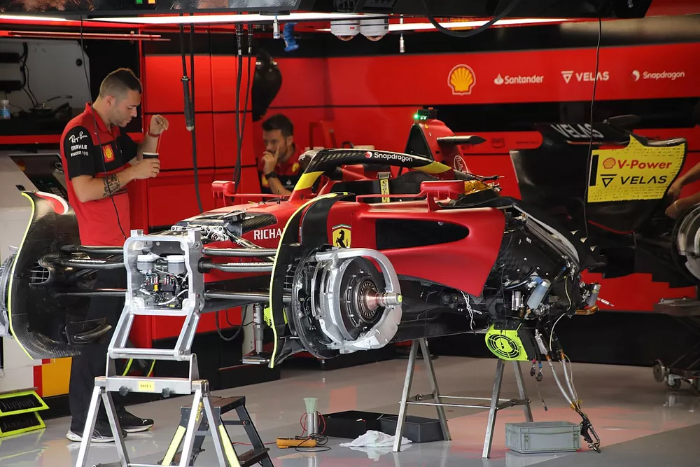 Detalles t&eacute;cnicos del Ferrari F1-75