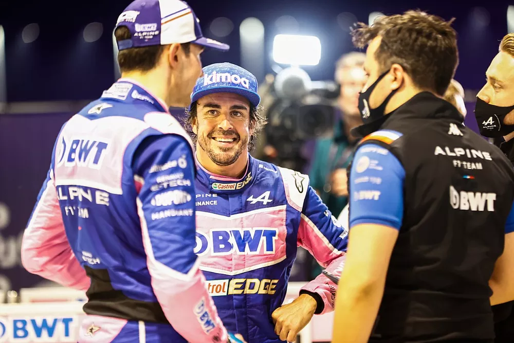 Fernando Alonso, Alpine F1 Team, Esteban Ocon, Alpine F1 Team