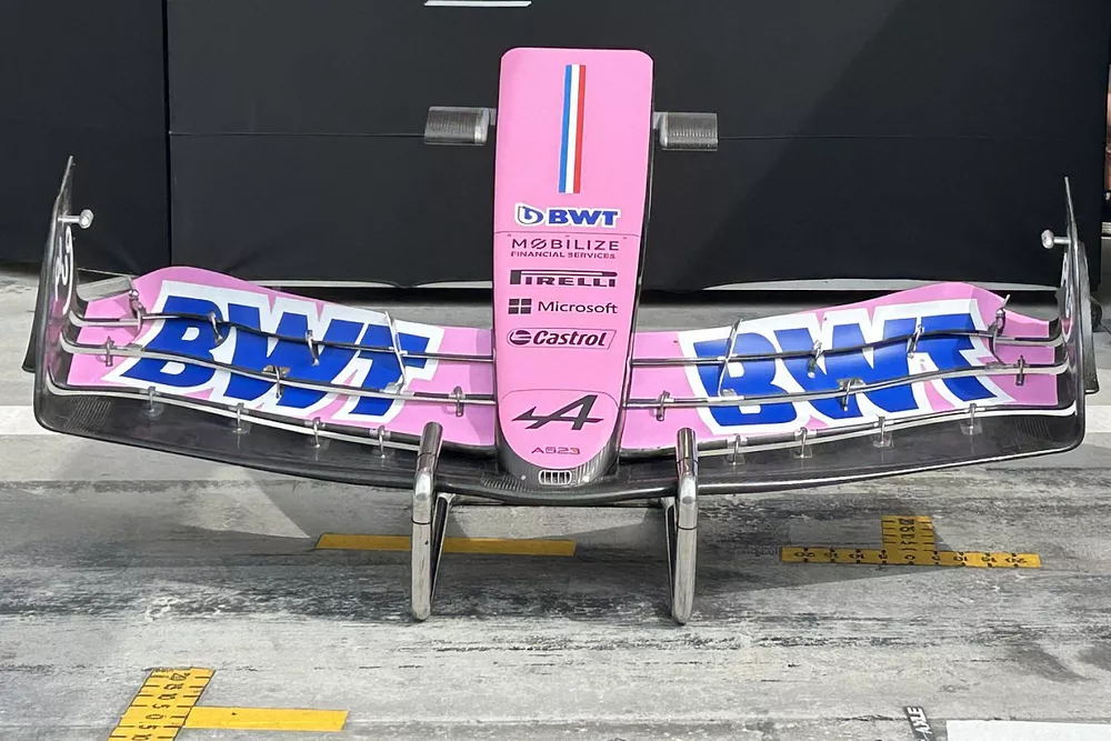 Alpine A523 front wing detail 